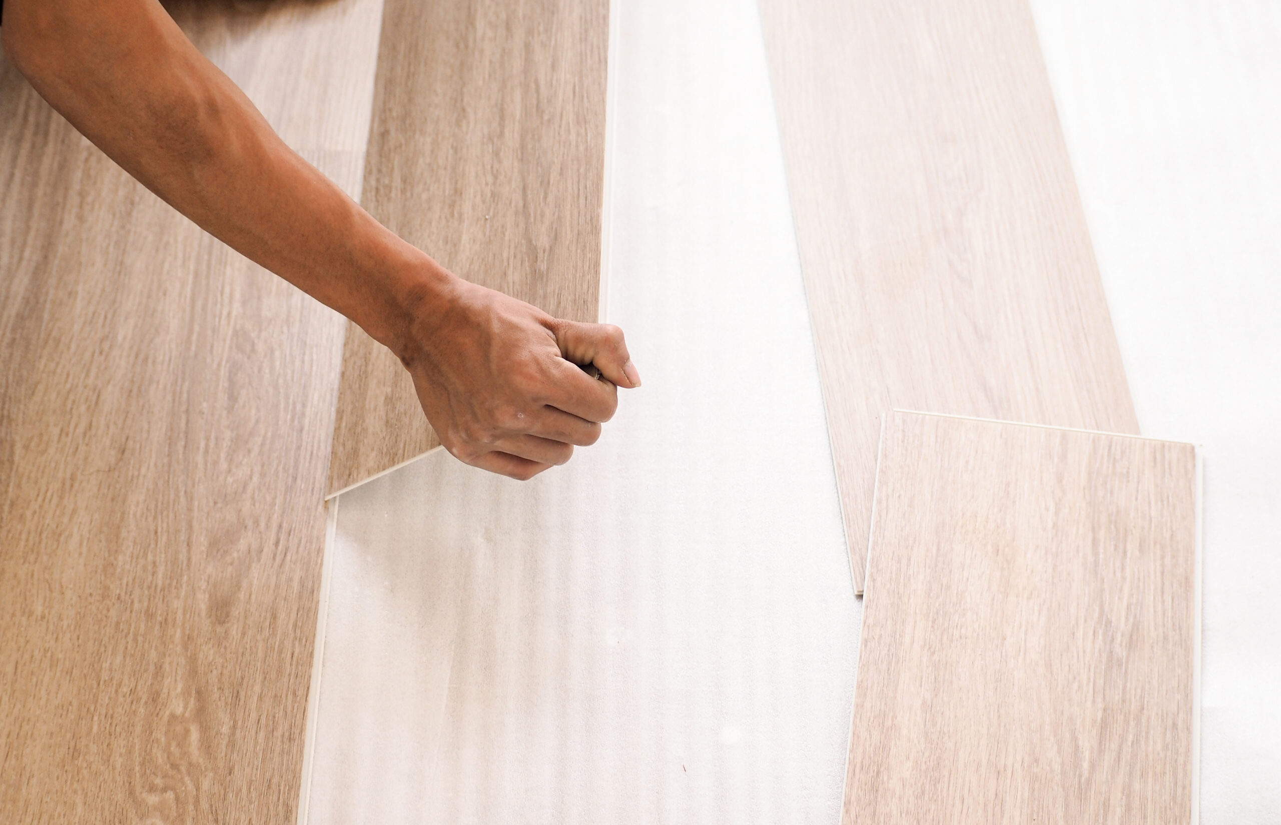 Luxury vinyl plank flooring installation