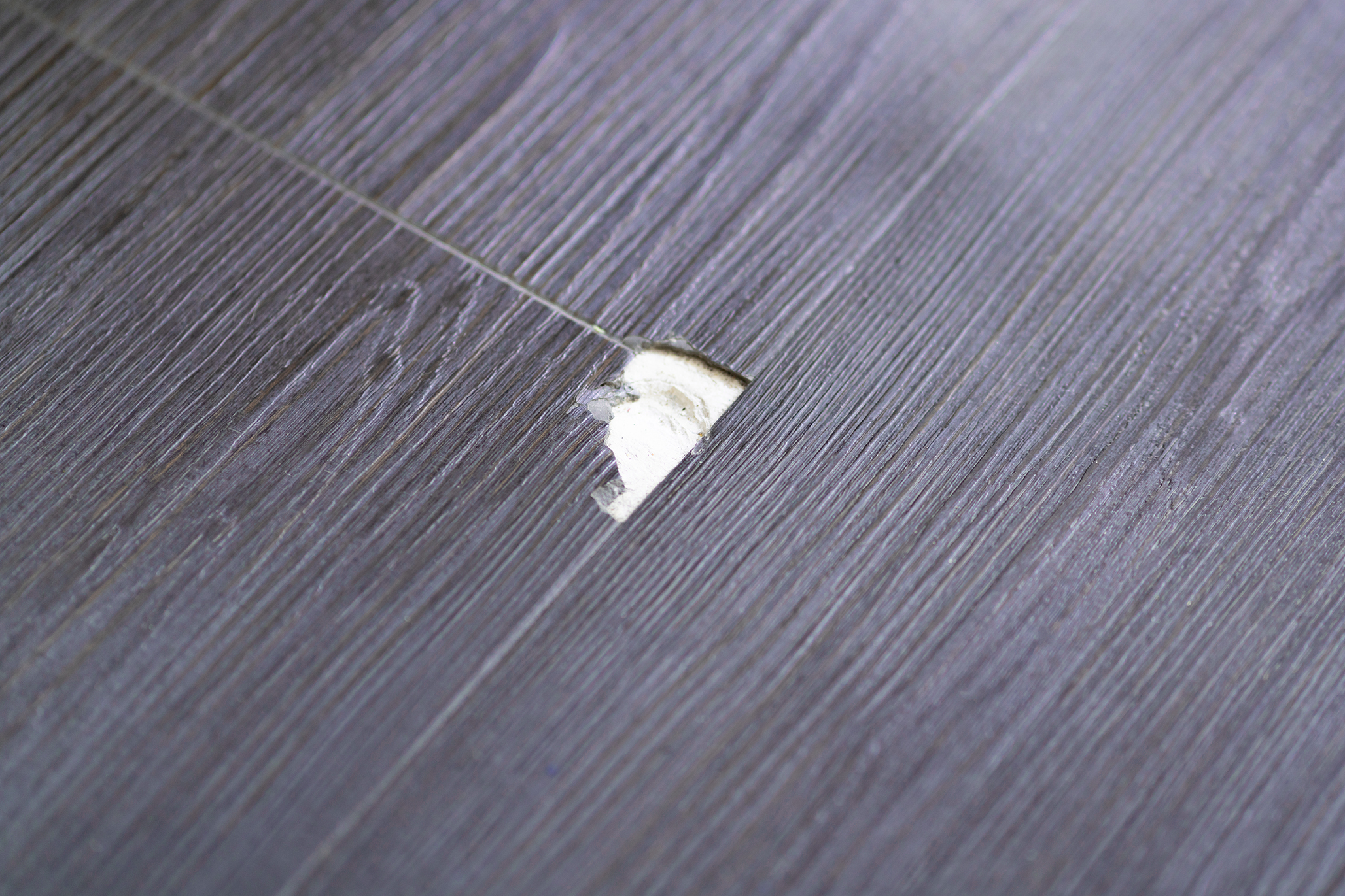 Vinyl floor damage